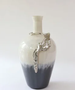 Inspire Me! Home Decor Large Glass Vase W/ Silver Metal Decor (2 Sizes) 11 Inspire Me! Home Decor Large Glass Vase W/ Silver Metal Decor (2 Sizes)