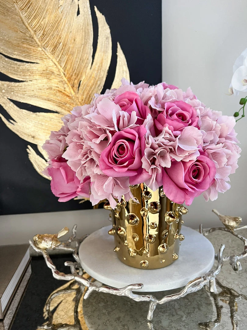 Inspire Me! Home Decor Round Marble Tray With Gold Branch & Bird Details 6 Inspire Me! Home Decor Round Marble Tray With Gold Branch & Bird Details