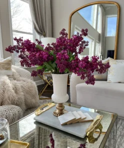 Inspire Me! Home Decor Gold White Linear Vase (2 Colors)