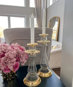 Inspire Me! Home Decor Rippled Candle Holders (2 Sizes, 2 Colors)