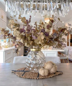 Inspire Me! Home Decor Tan Two-Tone Eucalyptus Stem