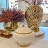 Inspire Me! Home Decor Gold And White Beaded Soup Tureen & Ladle 1 Inspire Me! Home Decor Gold And White Beaded Soup Tureen & Ladle