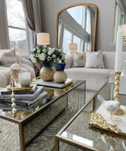 Inspire Me! Home Decor Blue & Gold Textured Vase (2 Sizes)