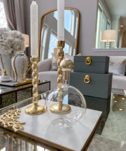 Inspire Me! Home Decor Glass Bottle With Gold Stopper