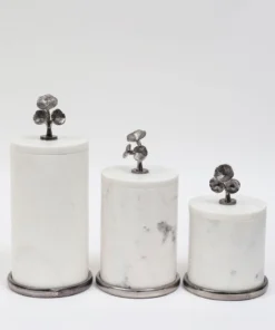 Inspire Me! Home Decor Marble Canisters With Floral Design Lid (2 Colors, 3 Sizes) Gold 18 Inspire Me! Home Decor Marble Canisters With Floral Design Lid (2 Colors, 3 Sizes) Gold