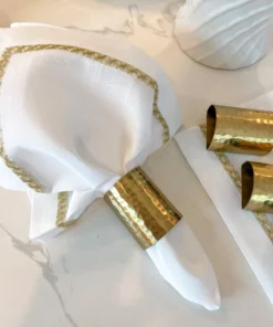 Inspire Me! Home Decor Hammered Napkin Ring (2 Colors) Gold