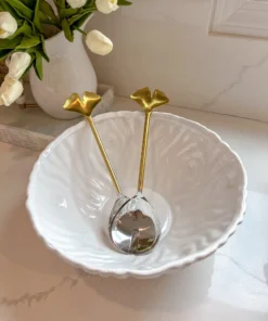 Inspire Me! Home Decor White Ceramic Round Bowl With Detailed Design (2 Sizes)