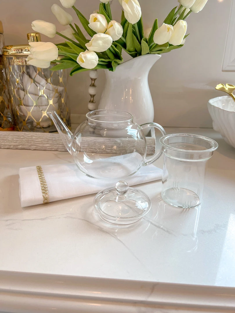 Inspire Me! Home Decor Glass Teapot With Loose Tea Infuser KITCHEN 6 Inspire Me! Home Decor Glass Teapot With Loose Tea Infuser KITCHEN