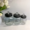 Inspire Me! Home Decor KITCHEN Glass Canister With Diamond Knob (3 Sizes) 2 Inspire Me! Home Decor KITCHEN Glass Canister With Diamond Knob (3 Sizes)