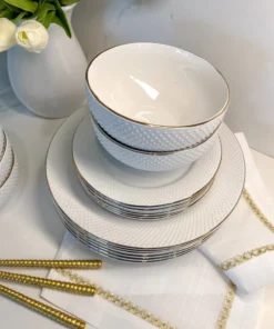 Inspire Me! Home Decor Gold 18 Piece Set Dining Set