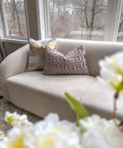 Inspire Me! Home Decor Muted Pink Velvet Down Filled Pillow Pillows