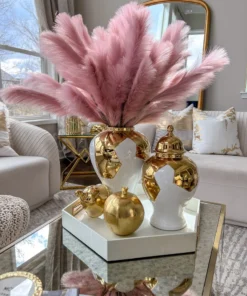 Inspire Me! Home Decor Gold Geometric White And Gold Ginger Jar (3 Sizes) 13 Inspire Me! Home Decor Gold Geometric White And Gold Ginger Jar (3 Sizes)