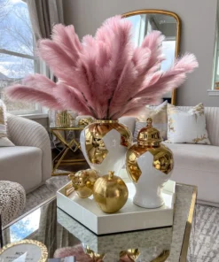 Inspire Me! Home Decor Gold Geometric White And Gold Ginger Jar (3 Sizes)