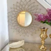 Inspire Me! Home Decor Golden Jeweled Sunburst MIrror