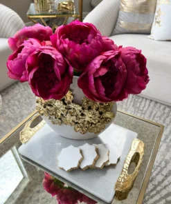 Inspire Me! Home Decor 24" Fuchsia Peony Stem