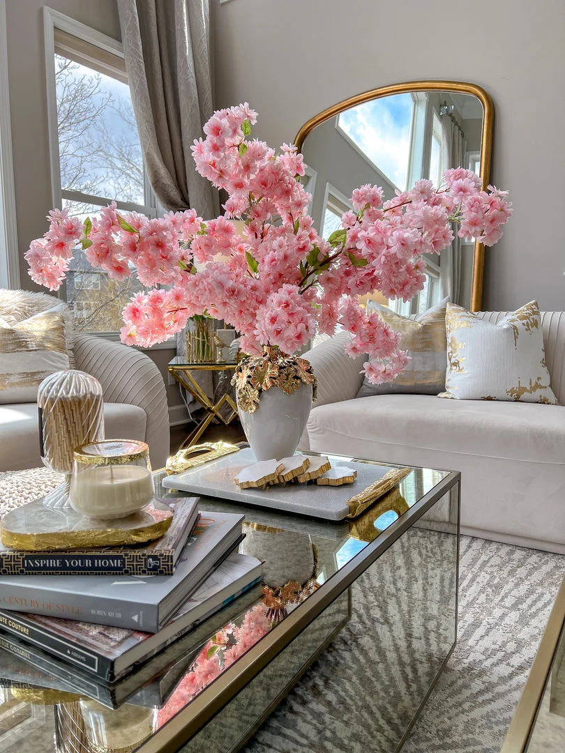 Inspire Me! Home Decor Gold Cascading Floral And White Vase 11 Inspire Me! Home Decor Gold Cascading Floral And White Vase