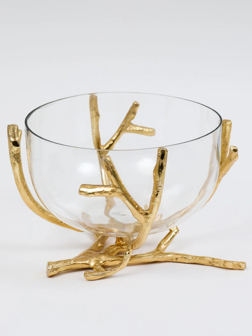 Inspire Me! Home Decor Bowls With Gold Branch Design (3 Sizes) 10 Inspire Me! Home Decor Bowls With Gold Branch Design (3 Sizes)