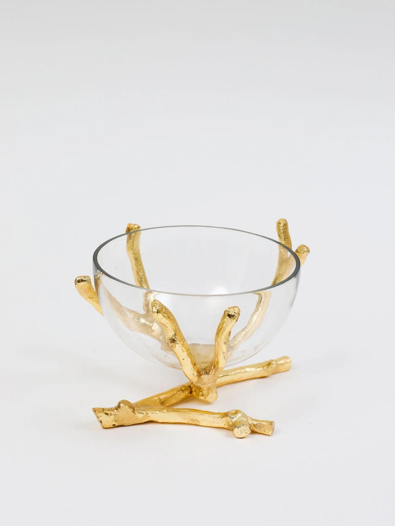 Inspire Me! Home Decor Bowls With Gold Branch Design (3 Sizes) 8 Inspire Me! Home Decor Bowls With Gold Branch Design (3 Sizes)
