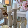 Inspire Me! Home Decor Set Of 2 Ceramic Beaded Candle Holders (2 Colors) 2 Inspire Me! Home Decor Set Of 2 Ceramic Beaded Candle Holders (2 Colors)
