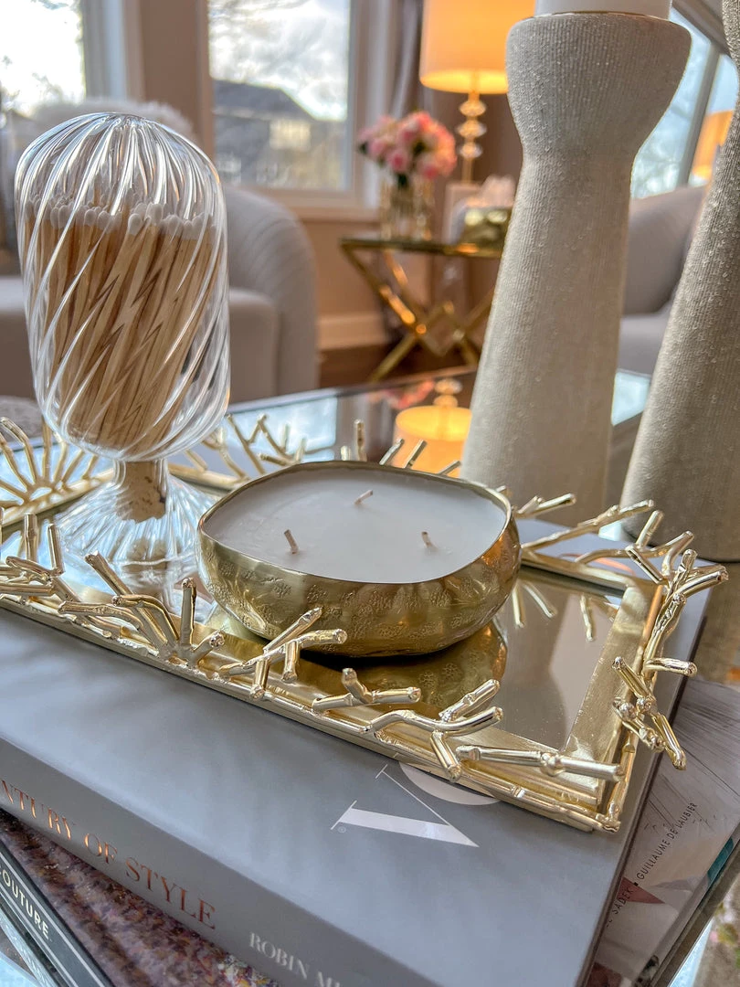 Inspire Me! Home Decor Gold Candle Tray (2 Sizes) 6 Inspire Me! Home Decor Gold Candle Tray (2 Sizes)