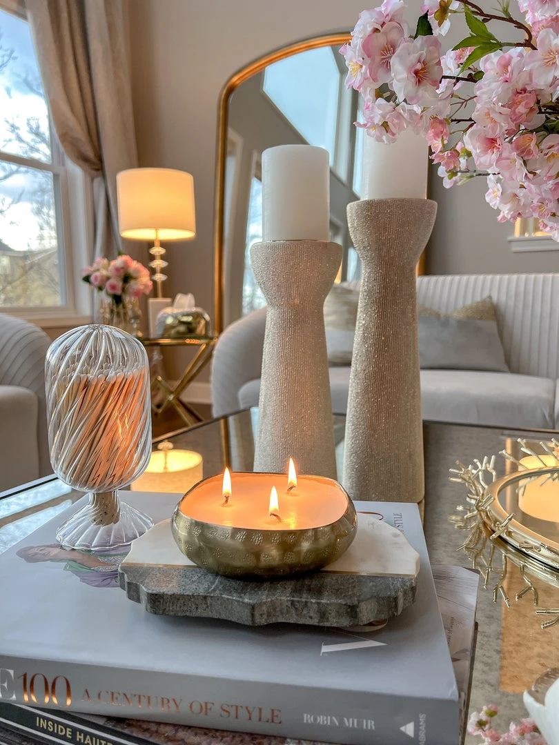 Inspire Me! Home Decor Gold Candle Tray (2 Sizes) 3 Inspire Me! Home Decor Gold Candle Tray (2 Sizes)