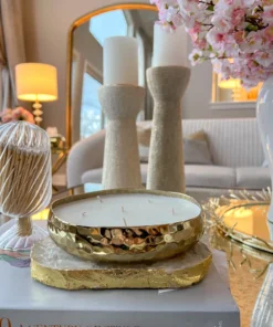 Inspire Me! Home Decor Gold 6 Wick Hammered Candle 9 Inspire Me! Home Decor Gold 6 Wick Hammered Candle