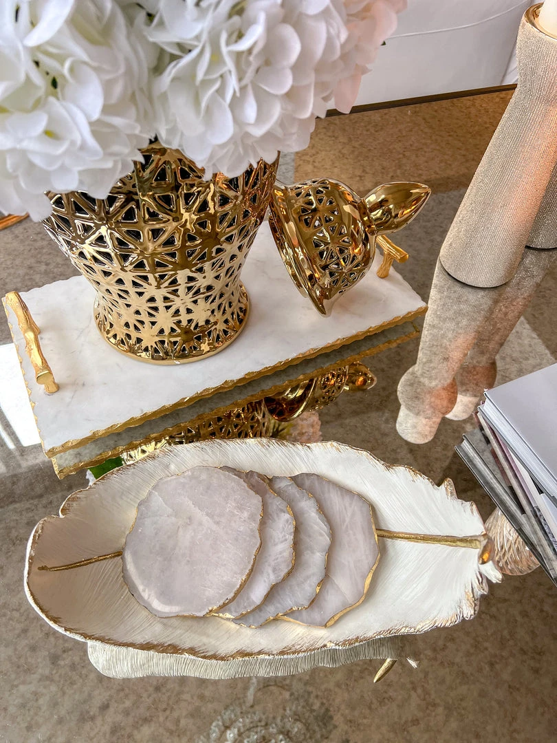 Inspire Me! Home Decor Rose Quartz Coasters (2 Colors) 3 Inspire Me! Home Decor Rose Quartz Coasters (2 Colors)