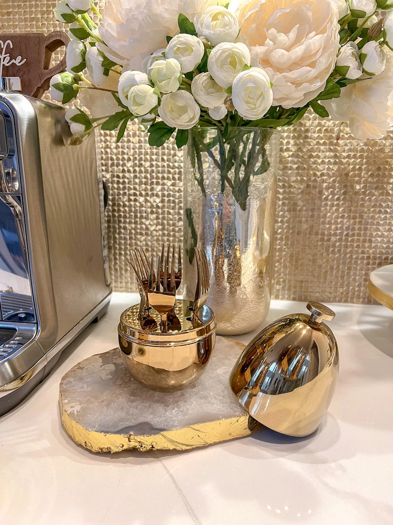 Inspire Me! Home Decor Gold Egg Shaped Utensil Holder (2 Styles) 14 Inspire Me! Home Decor Gold Egg Shaped Utensil Holder (2 Styles)