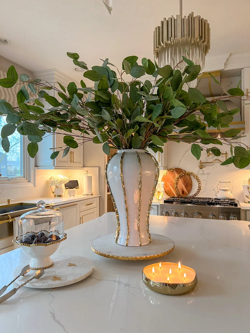 Inspire Me! Home Decor Gold 6 Wick Hammered Candle 7 Inspire Me! Home Decor Gold 6 Wick Hammered Candle