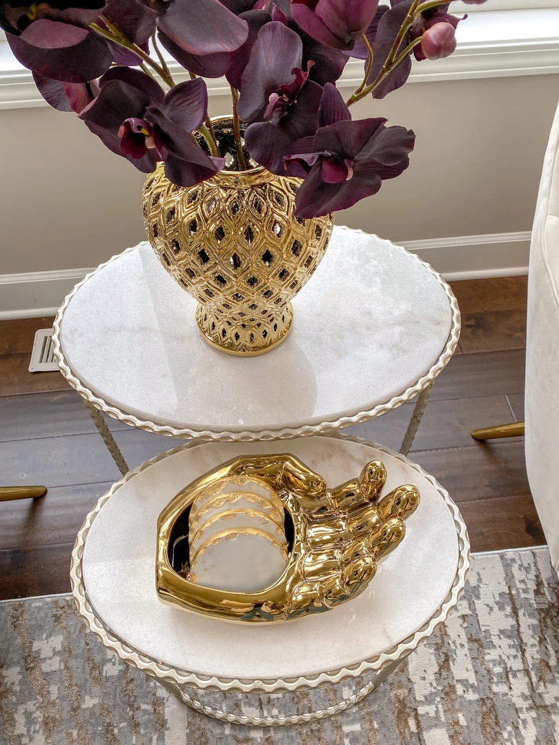 Inspire Me! Home Decor Gold Hand Coaster Holder 3 Inspire Me! Home Decor Gold Hand Coaster Holder