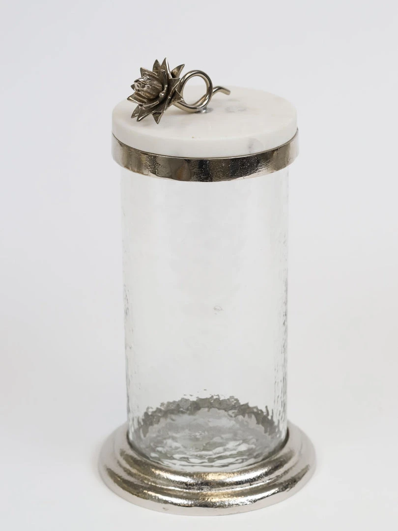 Inspire Me! Home Decor Gold Or Silver Canisters With Floral Lotus Lid (2 Colors) 16 Inspire Me! Home Decor Gold Or Silver Canisters With Floral Lotus Lid (2 Colors)