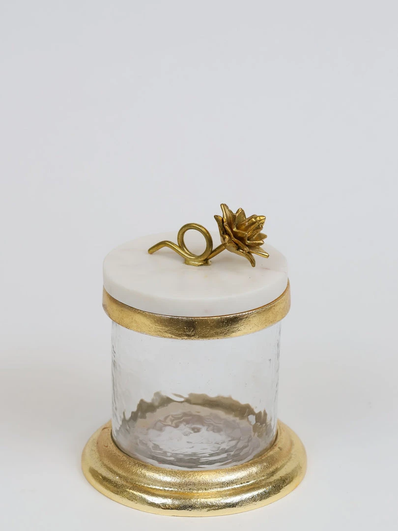 Inspire Me! Home Decor Gold Or Silver Canisters With Floral Lotus Lid (2 Colors) 10 Inspire Me! Home Decor Gold Or Silver Canisters With Floral Lotus Lid (2 Colors)