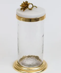 Inspire Me! Home Decor Gold Or Silver Canisters With Floral Lotus Lid (2 Colors) 26 Inspire Me! Home Decor Gold Or Silver Canisters With Floral Lotus Lid (2 Colors)
