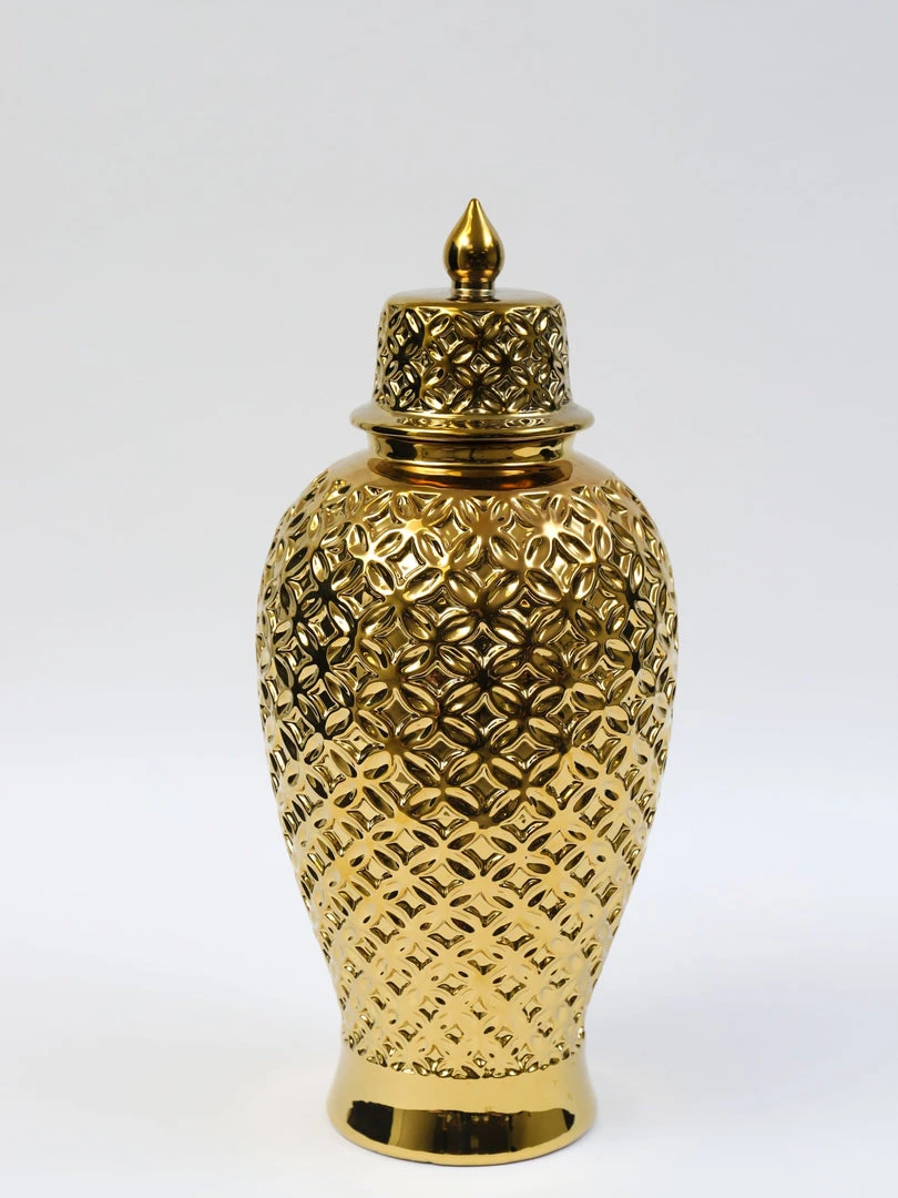 Inspire Me! Home Decor Gold Ginger Jar Lattice Design (2 Sizes) 5 Inspire Me! Home Decor Gold Ginger Jar Lattice Design (2 Sizes)