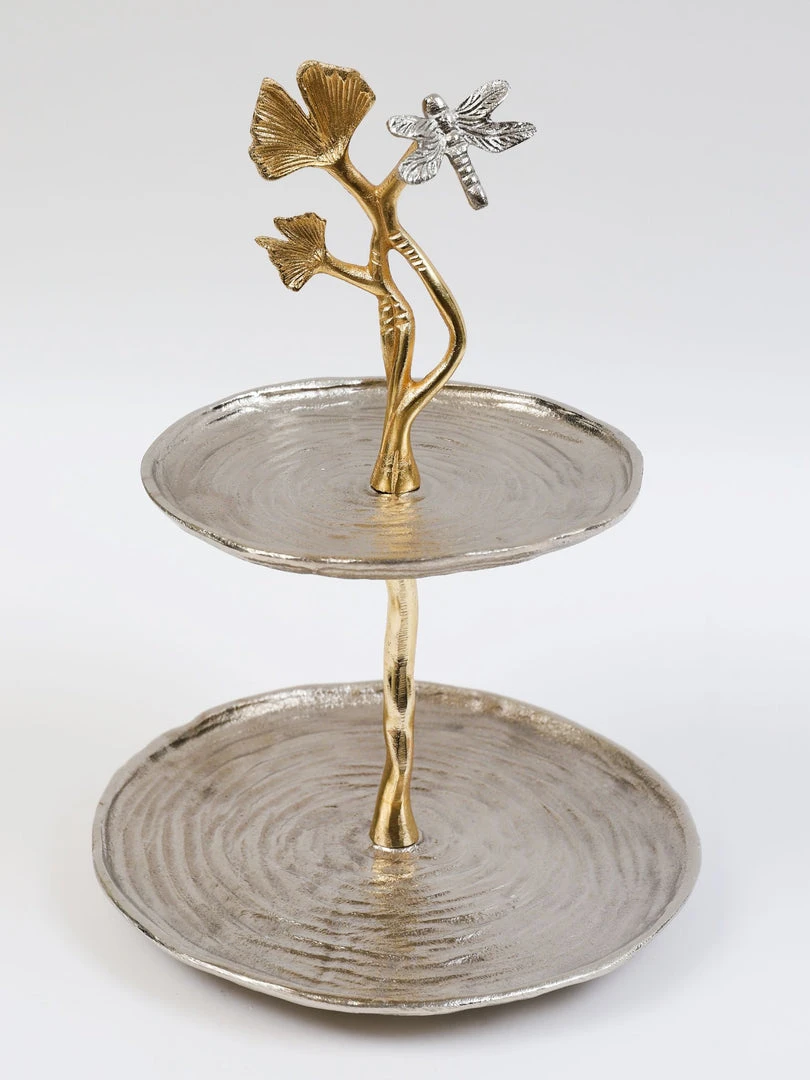 Inspire Me! Home Decor Gold Two-Tone Dragonfly Cake Stand 4 Inspire Me! Home Decor Gold Two-Tone Dragonfly Cake Stand