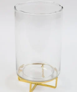 Inspire Me! Home Decor Glass Vase With Gold Base 6 Inspire Me! Home Decor Glass Vase With Gold Base