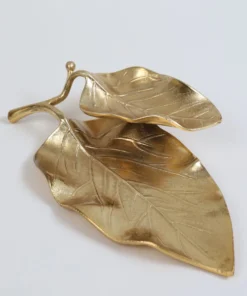 Inspire Me! Home Decor Gold Double Leaf Platter