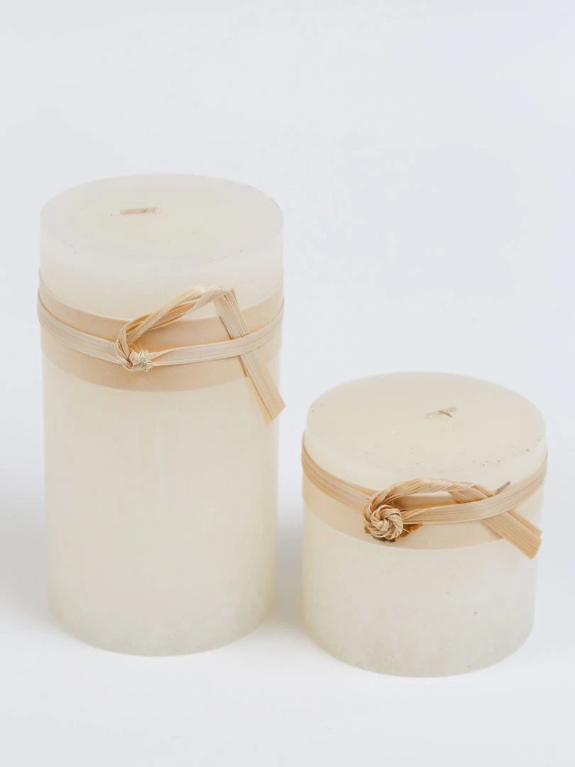 Inspire Me! Home Decor Cream Textured Pillar Candle (2 Sizes) 3 Inspire Me! Home Decor Cream Textured Pillar Candle (2 Sizes)