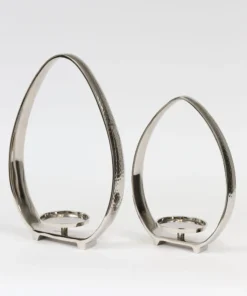 Inspire Me! Home Decor Silver Teardrop Candle Holders (2 Sizes)