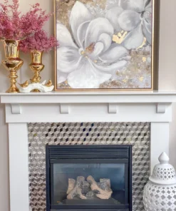 Inspire Me! Home Decor WALL ART & MIRRORS Gold Detailed Floral Wall Art Painting