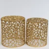 Inspire Me! Home Decor Openwork Coral Gold Sidetables (Set Of 2)