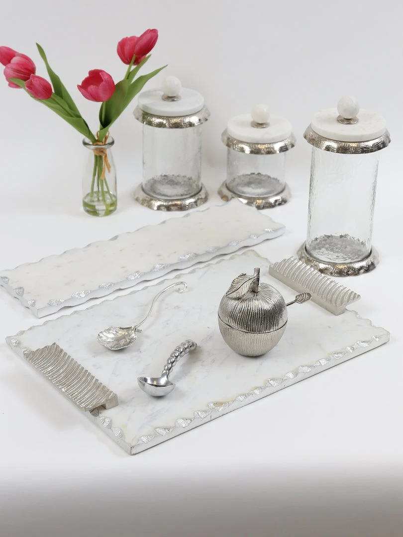 Inspire Me! Home Decor Silver Coffee Station Bundle Set 4 Inspire Me! Home Decor Silver Coffee Station Bundle Set