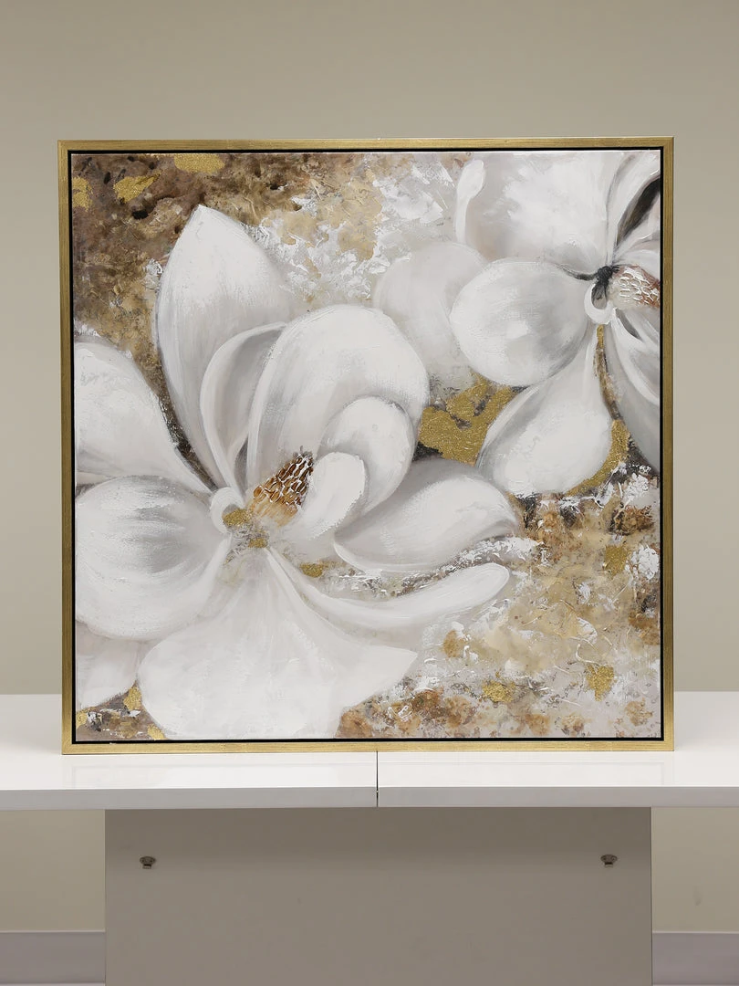 Inspire Me! Home Decor WALL ART & MIRRORS Gold Detailed Floral Wall Art Painting 4 Inspire Me! Home Decor WALL ART & MIRRORS Gold Detailed Floral Wall Art Painting