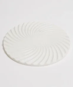 Inspire Me! Home Decor White Marble Spiral Shaped Board