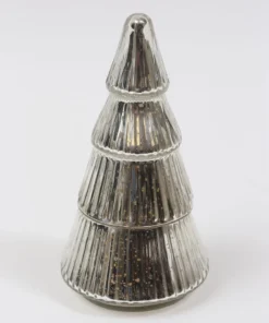 Inspire Me! Home Decor Etched Mercury Glass Tree Candle