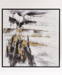 Inspire Me! Home Decor Black And Gray Abstract Canvas Wall Art WALL ART & MIRRORS