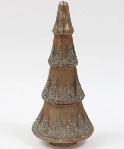 Inspire Me! Home Decor Tall Mercury Glass Tree With Glitter Gold