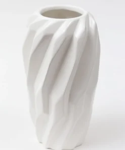 Inspire Me! Home Decor White Wavy Design Vase " From Pops Of Color Home Collection"
