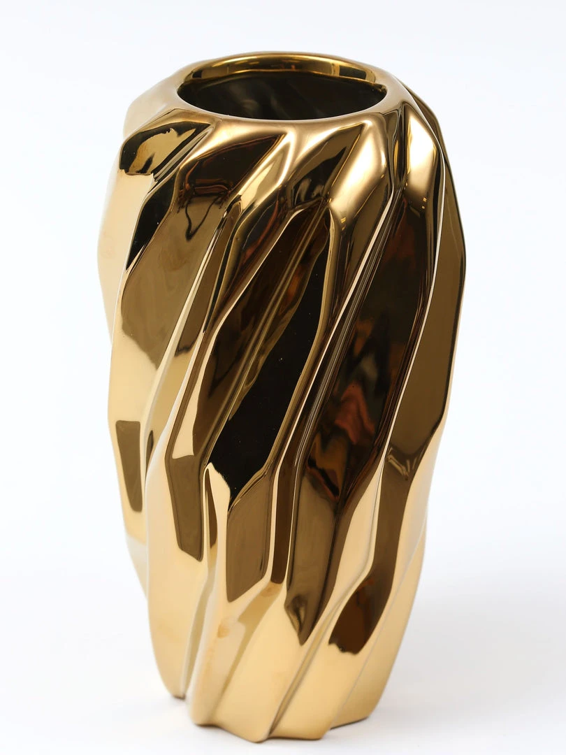 Inspire Me! Home Decor Gold Wavy Design Vase (2 Sizes) " From Pops Of Color Home Collection" 6 Inspire Me! Home Decor Gold Wavy Design Vase (2 Sizes) " From Pops Of Color Home Collection"