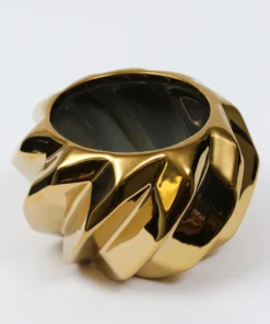 Inspire Me! Home Decor Gold Wavy Design Vase (2 Sizes) " From Pops Of Color Home Collection" 12 Inspire Me! Home Decor Gold Wavy Design Vase (2 Sizes)